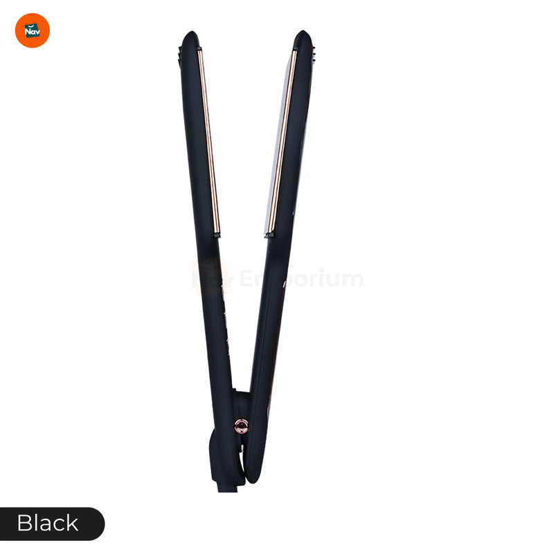 Hair straightener with glove