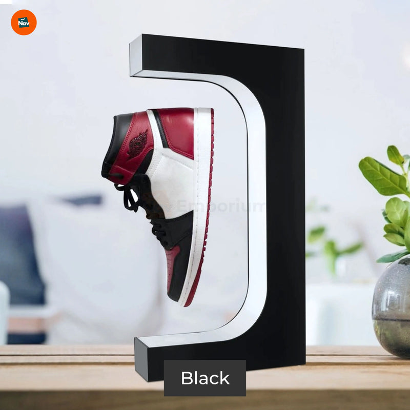 Lighted rotating shoe display