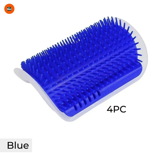 Pet self-grooming wall brush