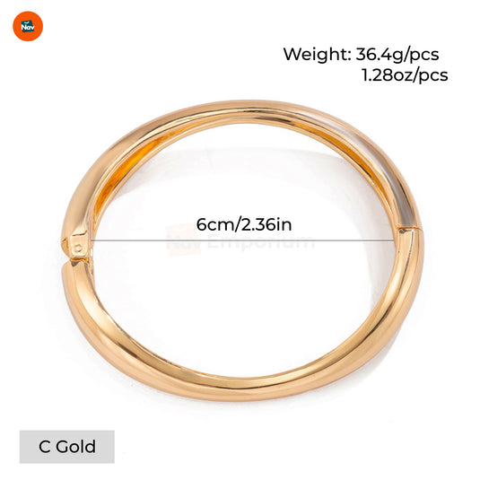 Statement gold bangle bracelet