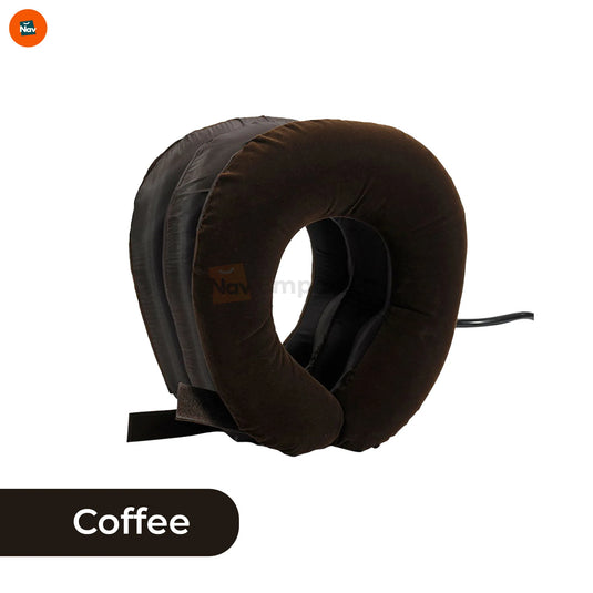 callouts highlighting benefits cervical traction device