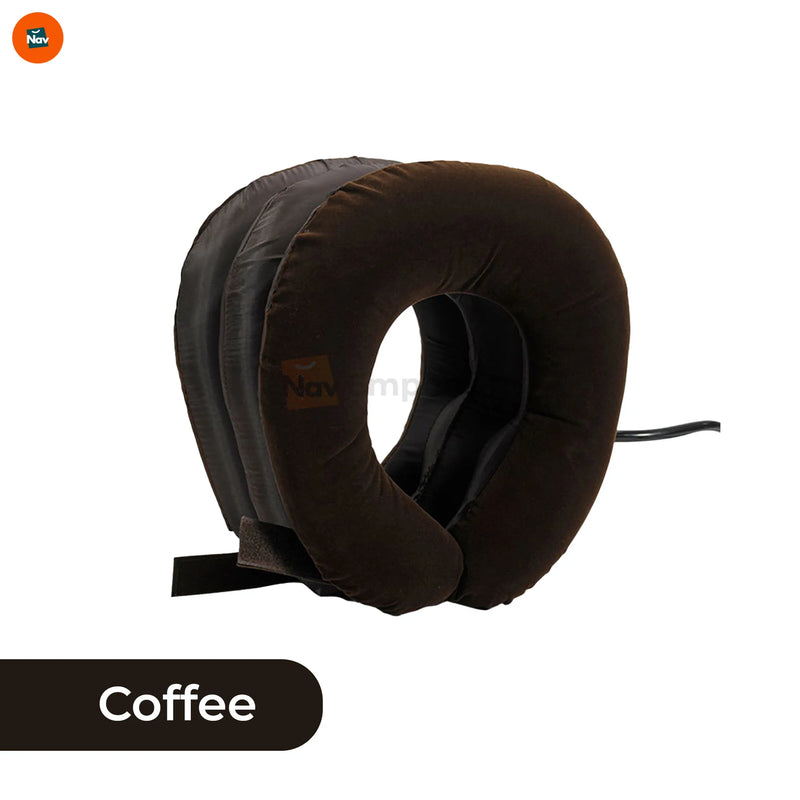 callouts highlighting benefits cervical traction device