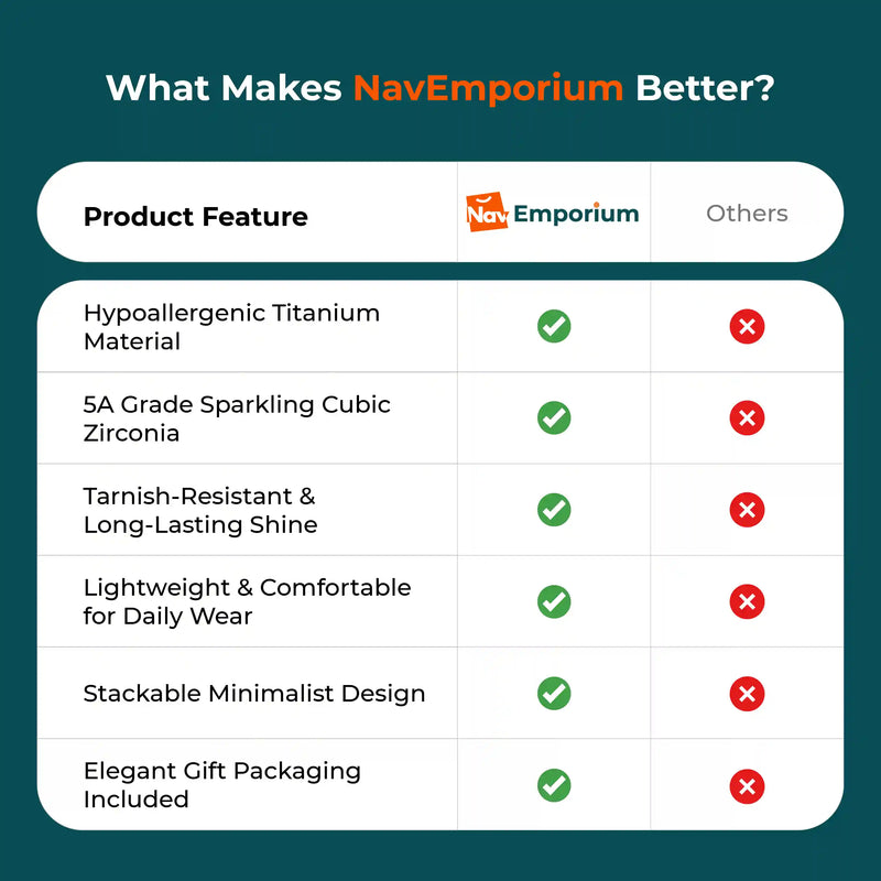 Stackable ring features comparison