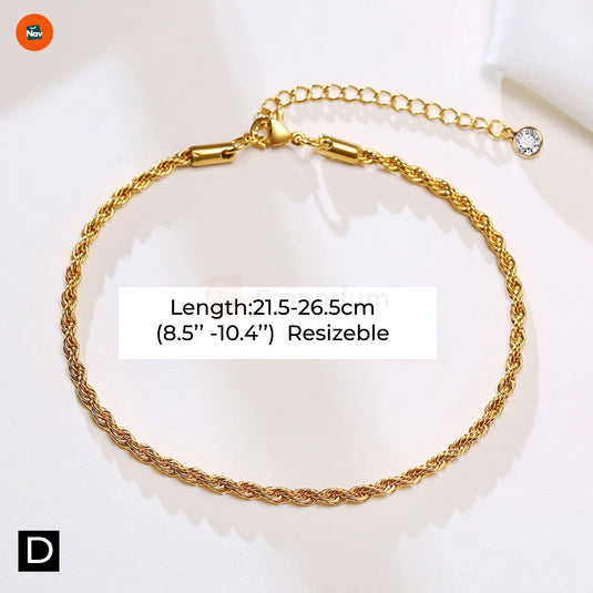 Unboxing gold anklet set
