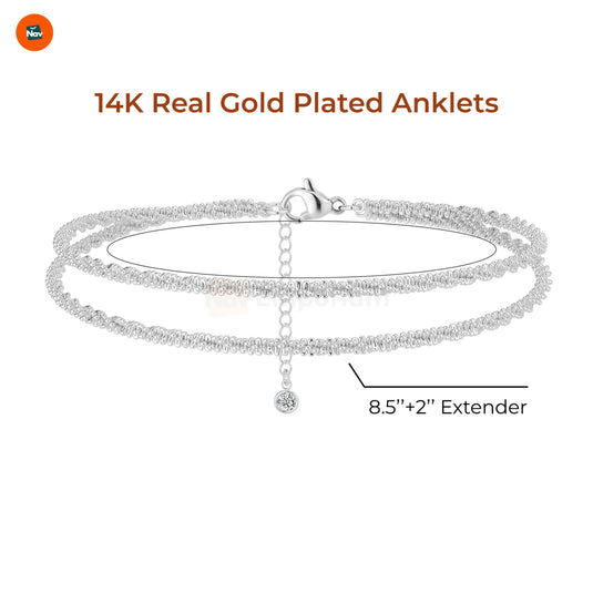 Beachwear Silver Anklet