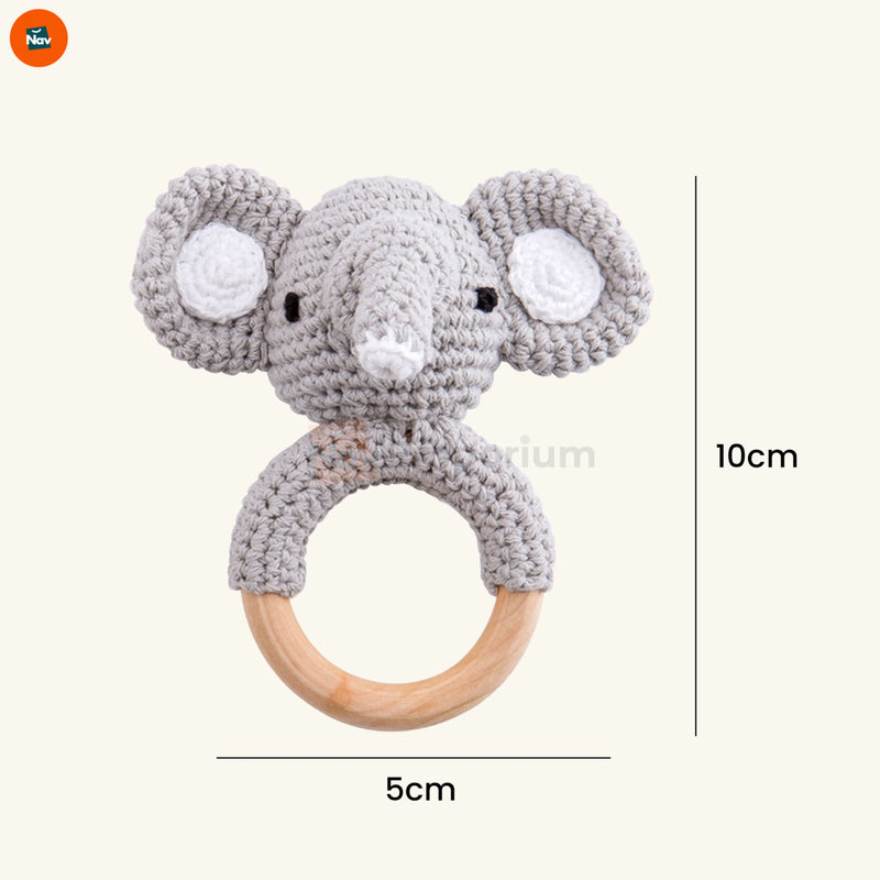 adorable crochet animal rattle