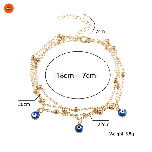 Blue Eye Charm Anklet