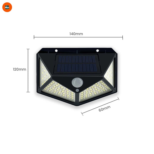 Wide angle solar wall lights
