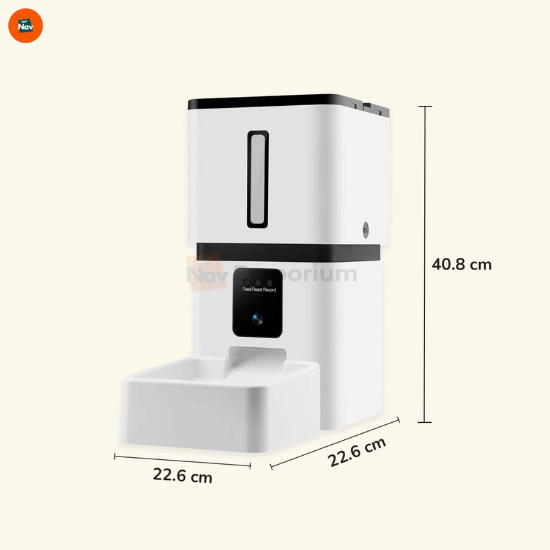 Two-way audio pet feeder