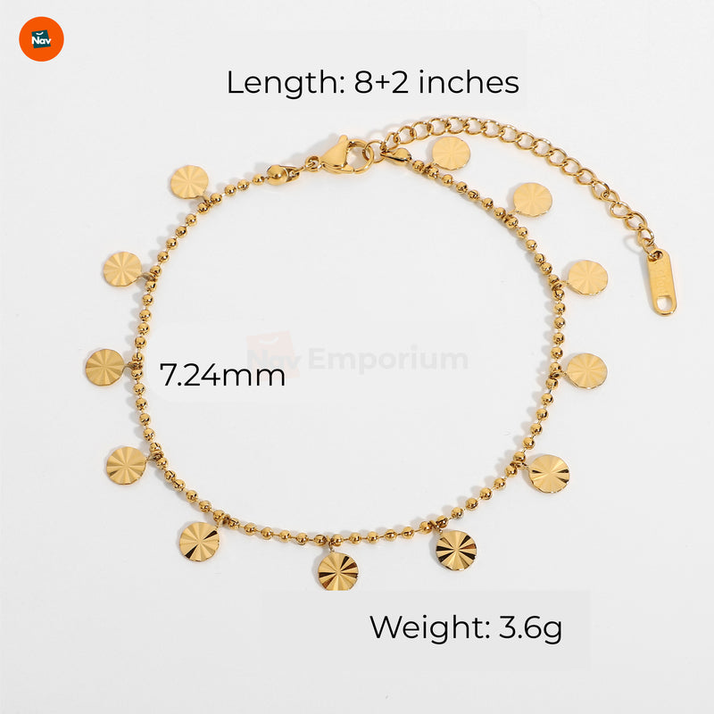 Minimalist stainless steel anklet