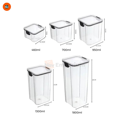 Airtight food freshness containers