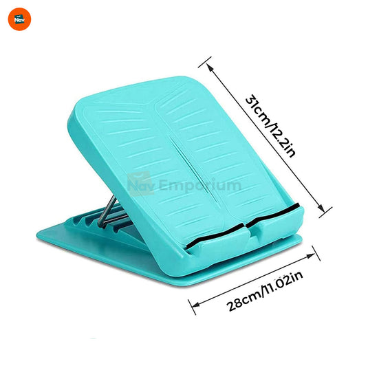 Dimension image displaying compact calf stretcher slant board size