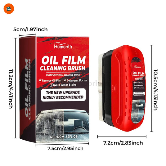 Dimension image of glass oil film cleaner packaging