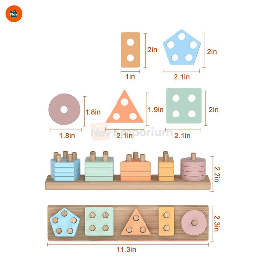 Colorful wooden blocks