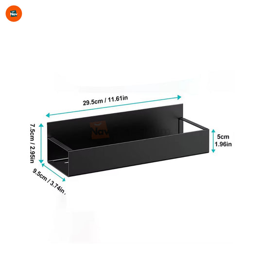 Rack holding paper towels.