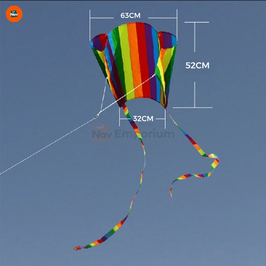 Easy Glide Kite colorful tail action