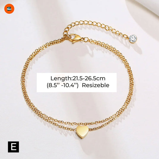 14k gold layered anklets