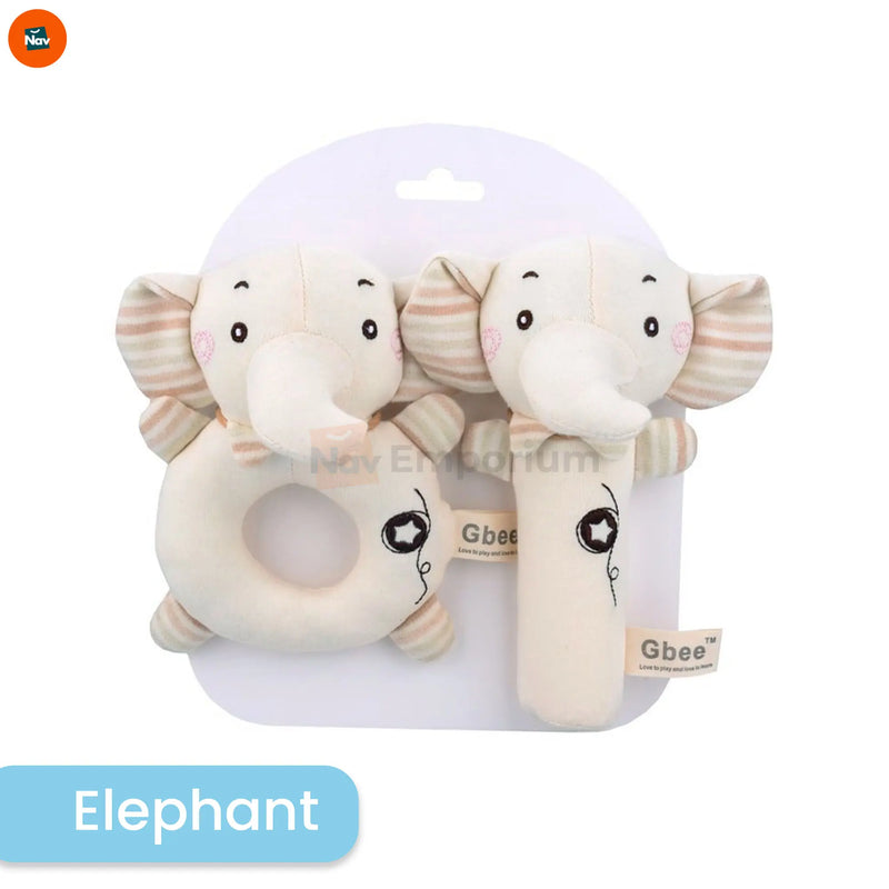 Durable cloth baby rattle toy