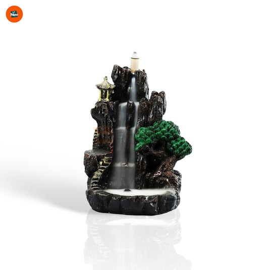 Waterfall incense holder in use