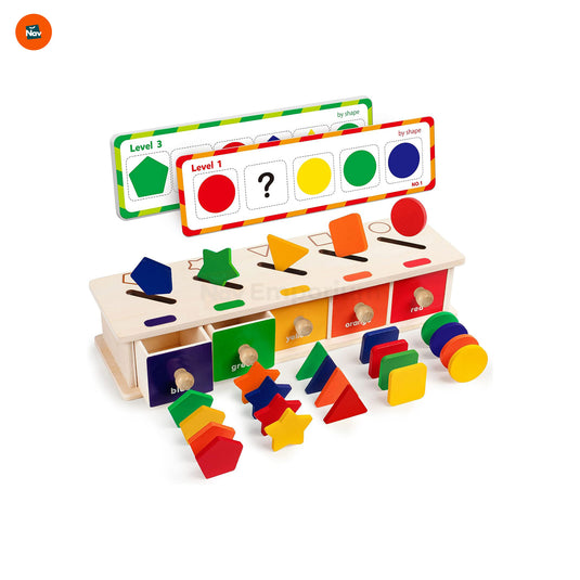 Montessori wooden shape sorter