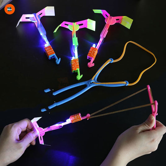 LED Slingshot Helicopters