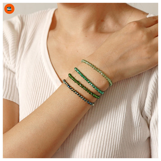BohoGleam Crystal Bead Bracelet