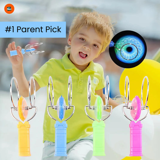 Magnetic light-up spinner toy