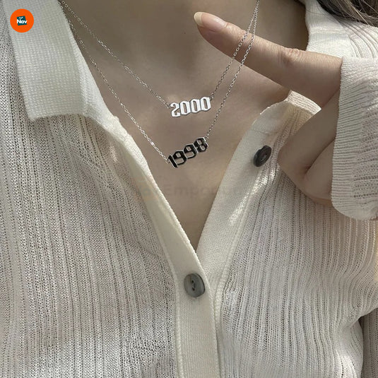 Personalized year necklace gift