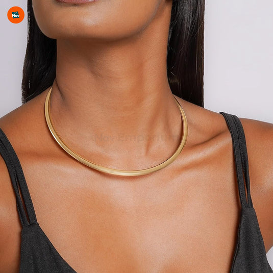 Adjustable silver choker necklace