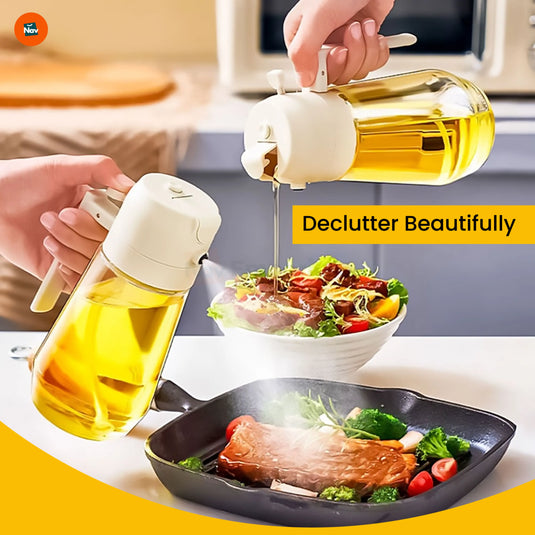 Glass oil dispenser bottle