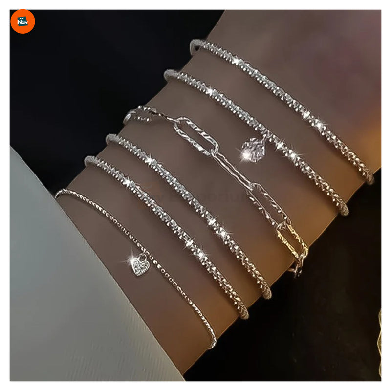 Sterling silver charm bracelet