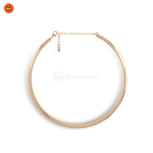 Silver chunky torque choker