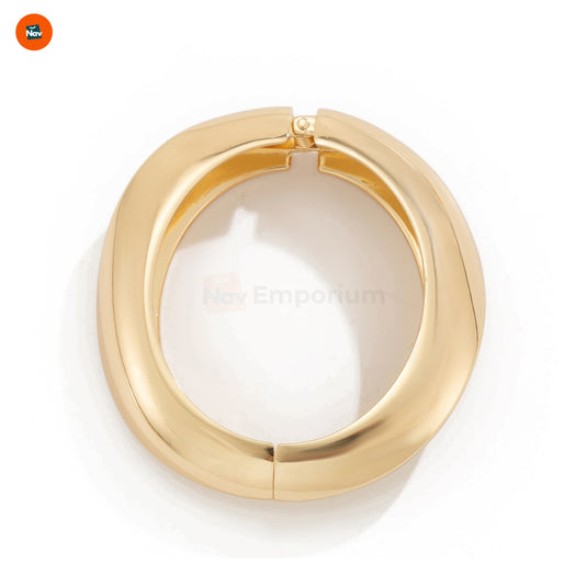 Chunky gold cuff bracelet