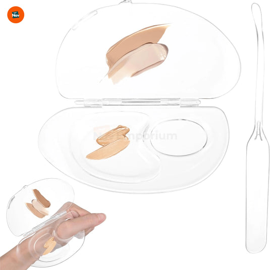 Foldable acrylic makeup mixing palette