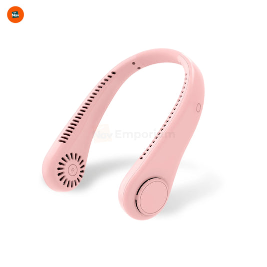 Portable bladeless neck fan