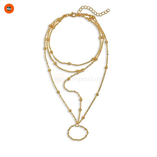 Vintage layered ankle bracelet