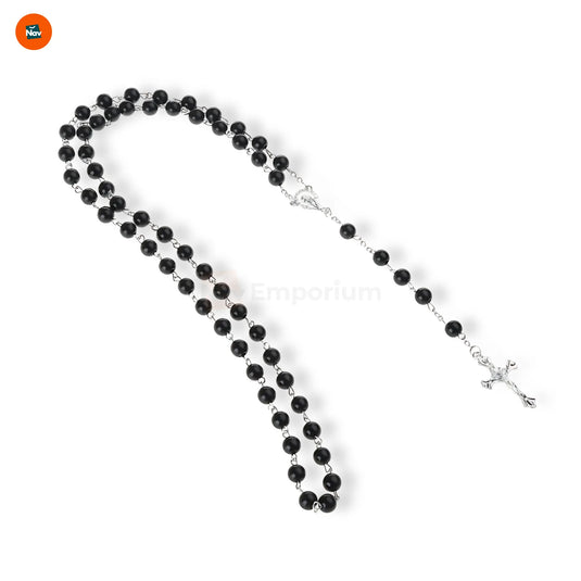 Elegant catholic rosary necklace