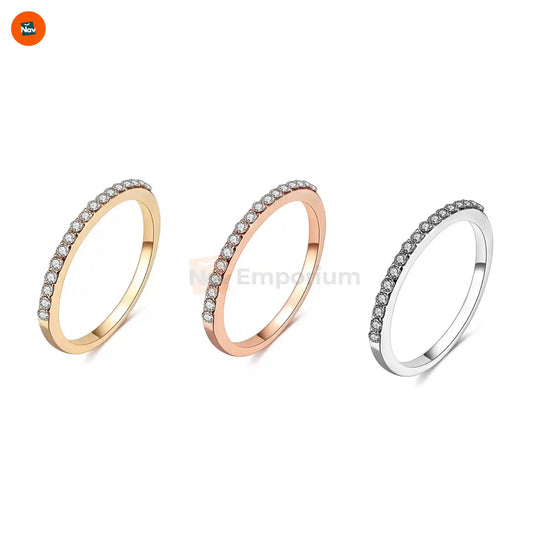 Stackable cubic zirconia ring