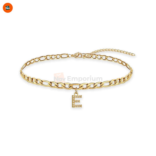 Hypoallergenic gold anklet for sensitive skin