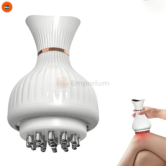 Lifestyle shot relaxing with leg massager