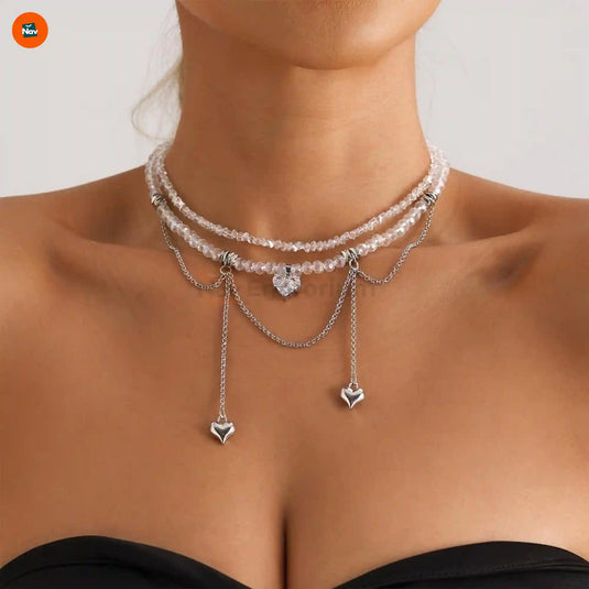LustraHeart Zircon Tassel Necklace
