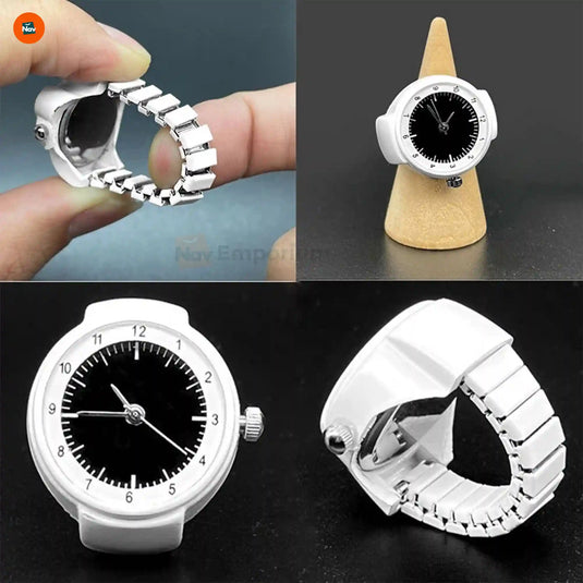 Stylish Finger Ring Watch on Wrist