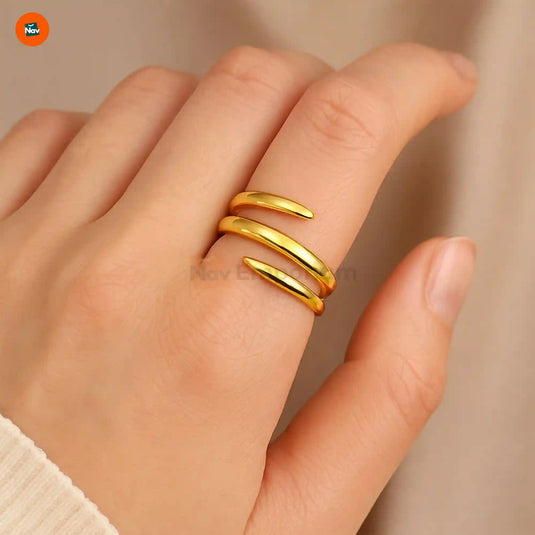 Adjustable Midi Knuckle Rings – Gold Plated Set for Women