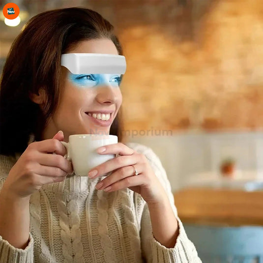 Blue light therapy glasses