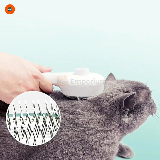 Self-cleaning pet hair brush