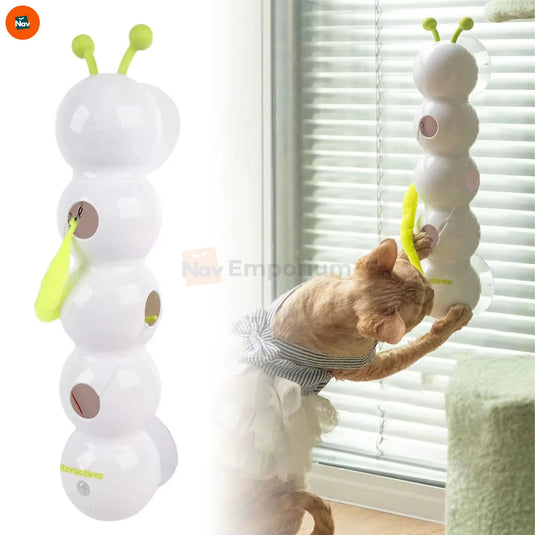 Motion activated cat toy in play