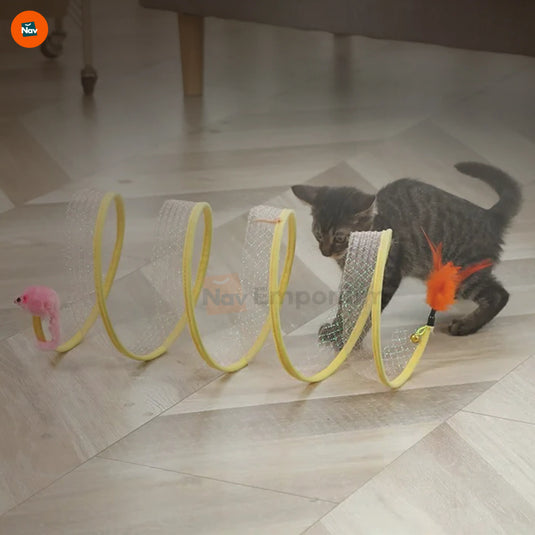 Foldable cat play tunnel