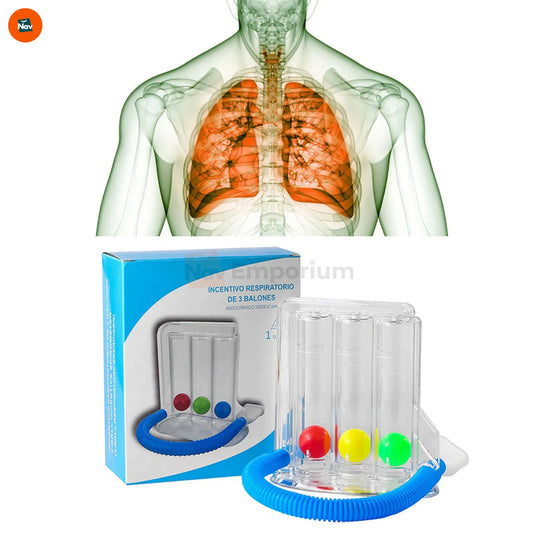 Lifestyle image using incentive spirometer outdoors