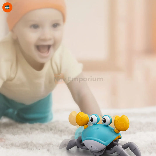 Interactive baby crawling toy