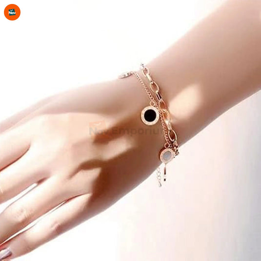 Gothic pearl chain bracelet